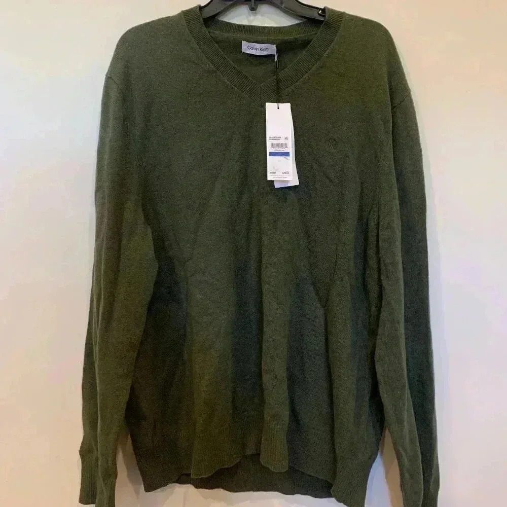 Mens Calvin Klein Wool Blend Sweater XL NWT -B3